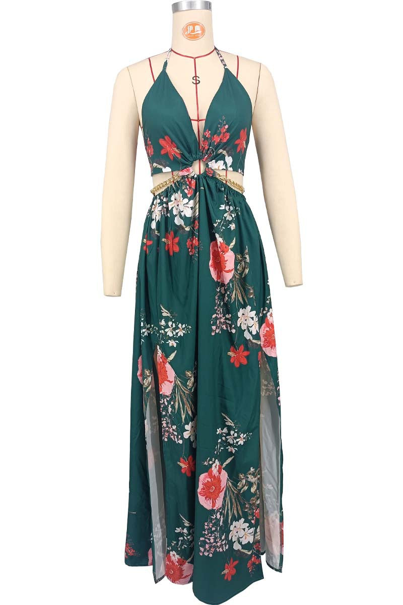 Damen Maxikleid mit Print – Bild 3 | LuxeStyle