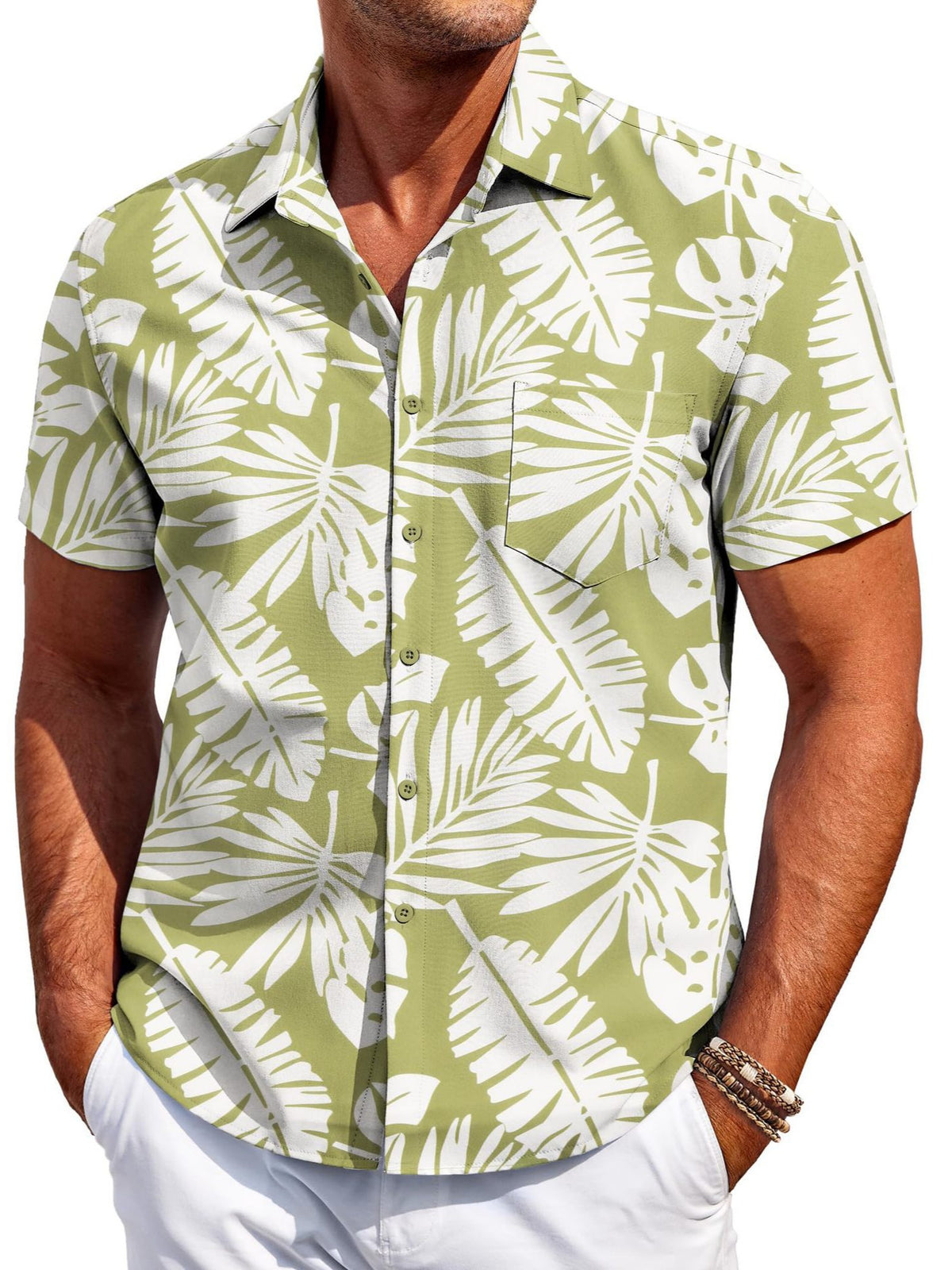 Herren Hemd Kurzarm Hawaii-Stil | LuxeStyle