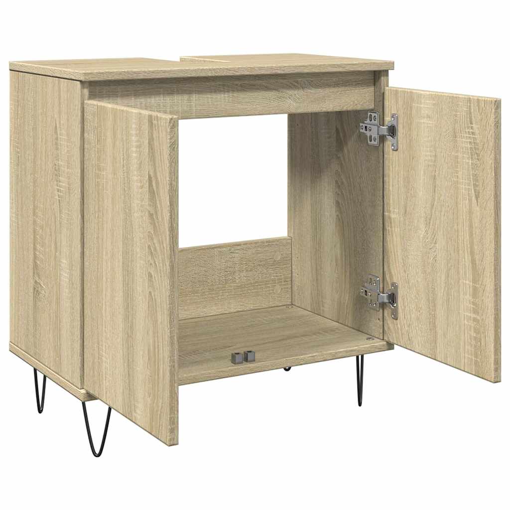 Badezimmerschrank Sonoma Eiche 58x33x60 cm