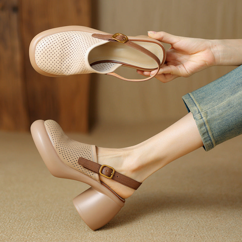 Plateau-Sandalen mit runder Kappe – Bild 8 | LuxeStyle