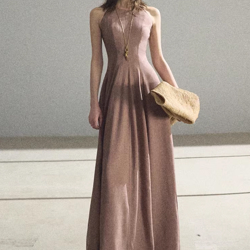 Ohne Ärmel Taille-schmaler Damenkleid