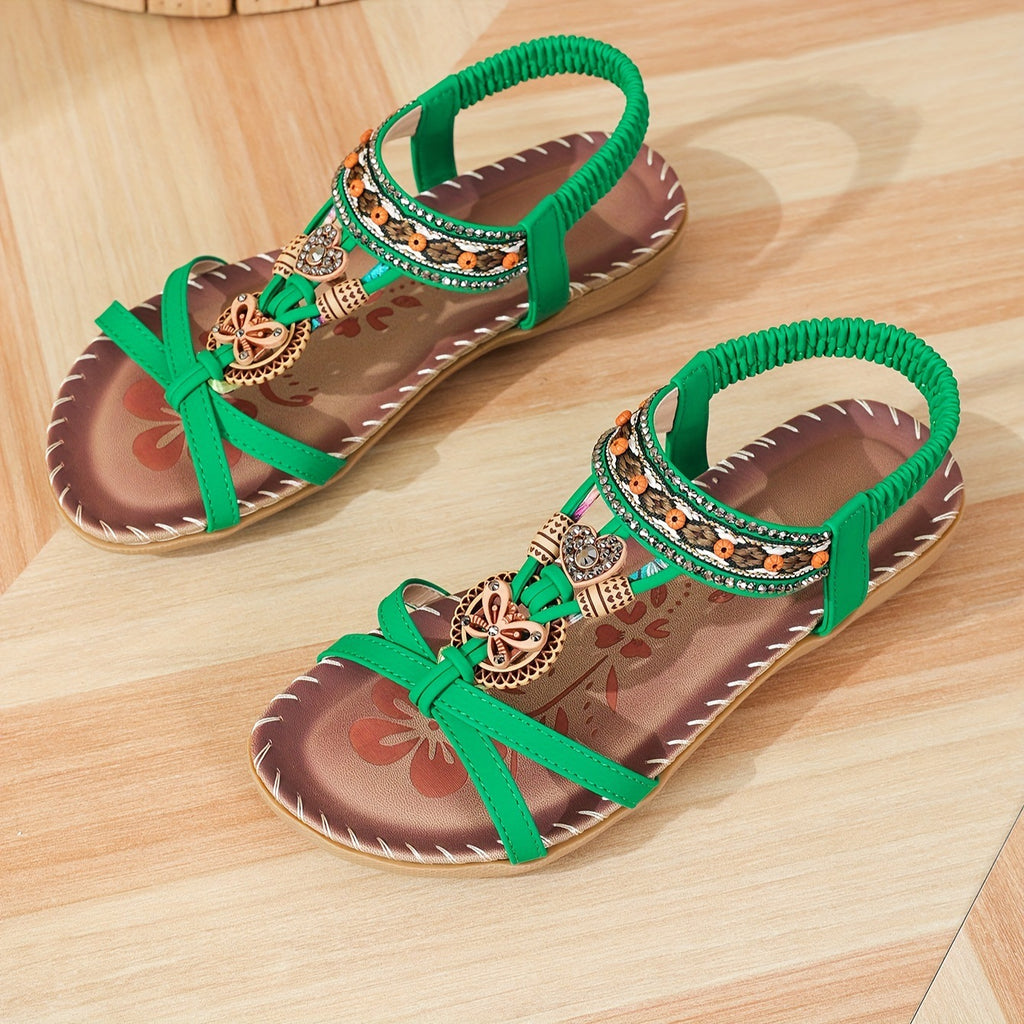 Sandalen mit Blumen & Strass, Gr. 35-45 – Bild 4 | LuxeStyle
