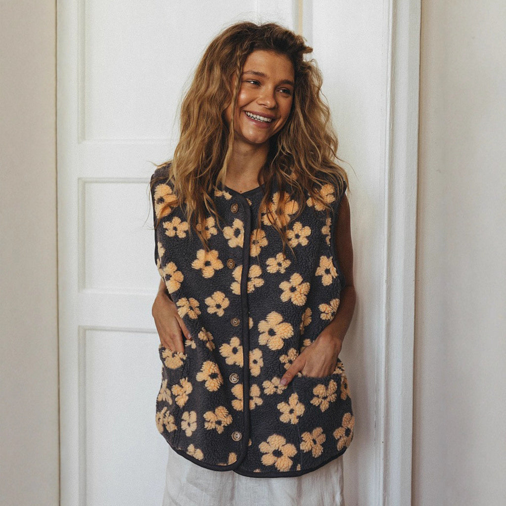 Fleece Cardigan Weste für Damen