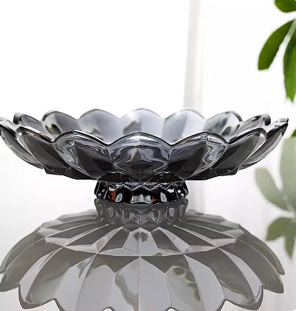 Moderne Obstschale aus hitzebeständigem Glas