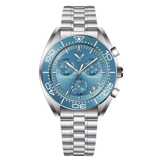 Multifunktions-Armbanduhr mit Saphirglas