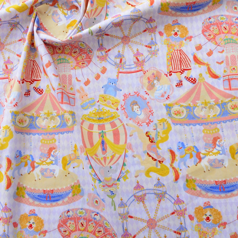 Baumwollstoff mit Figuren-Muster – Bild 2 | LuxeStyle
