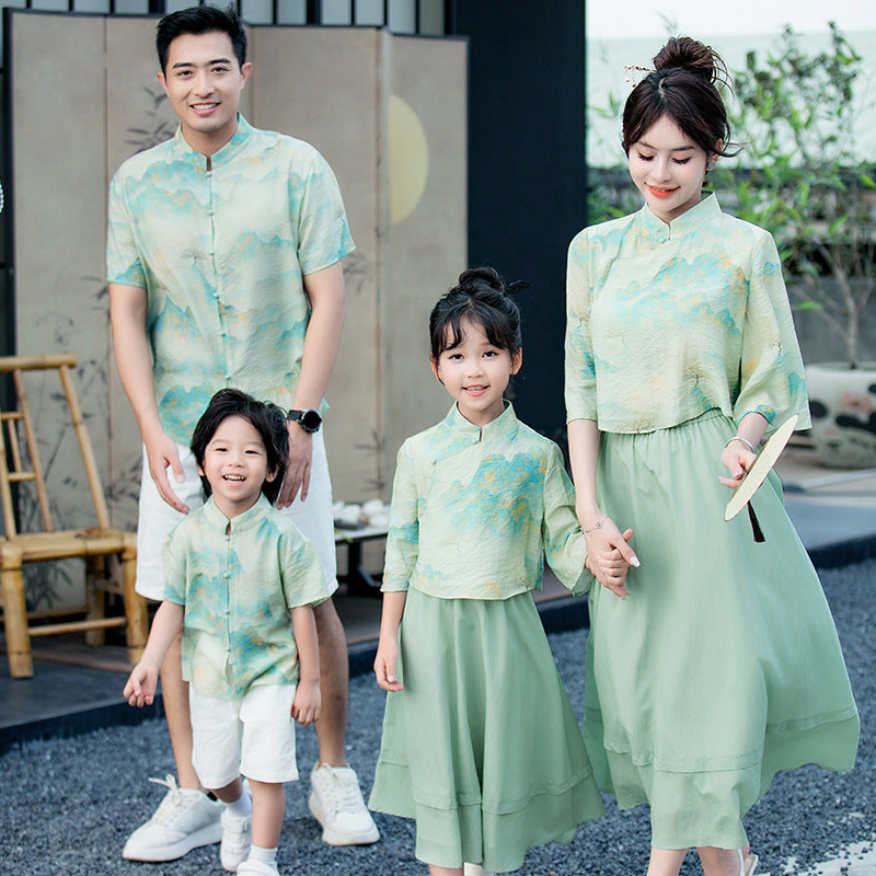 Freizeit Cheongsam Familien-Set im China-Stil