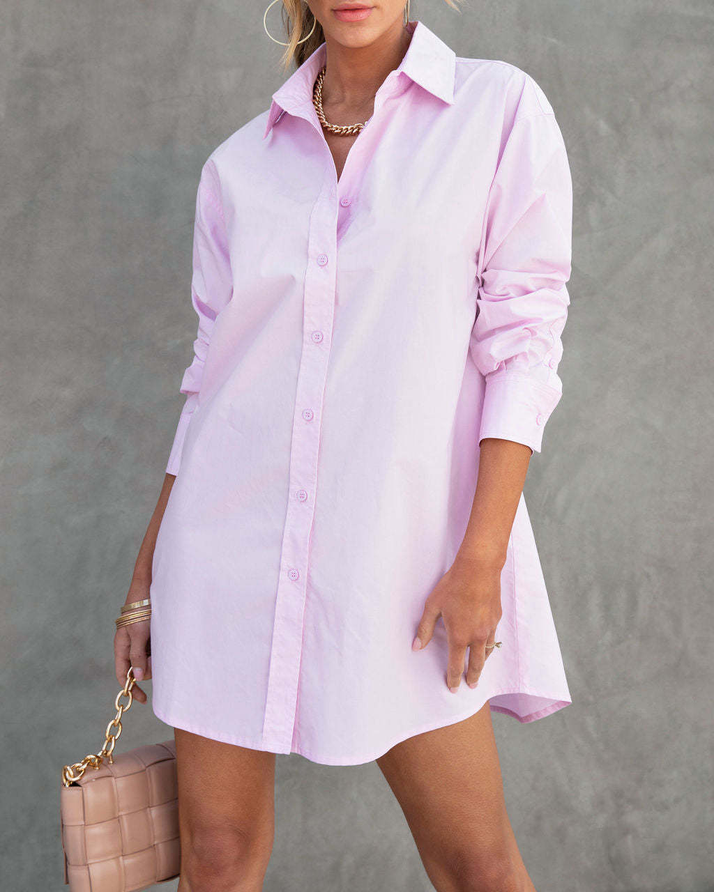 Locker geschnittenes Langarmshirt mit V-Ausschnitt – Bild 5 | LuxeStyle