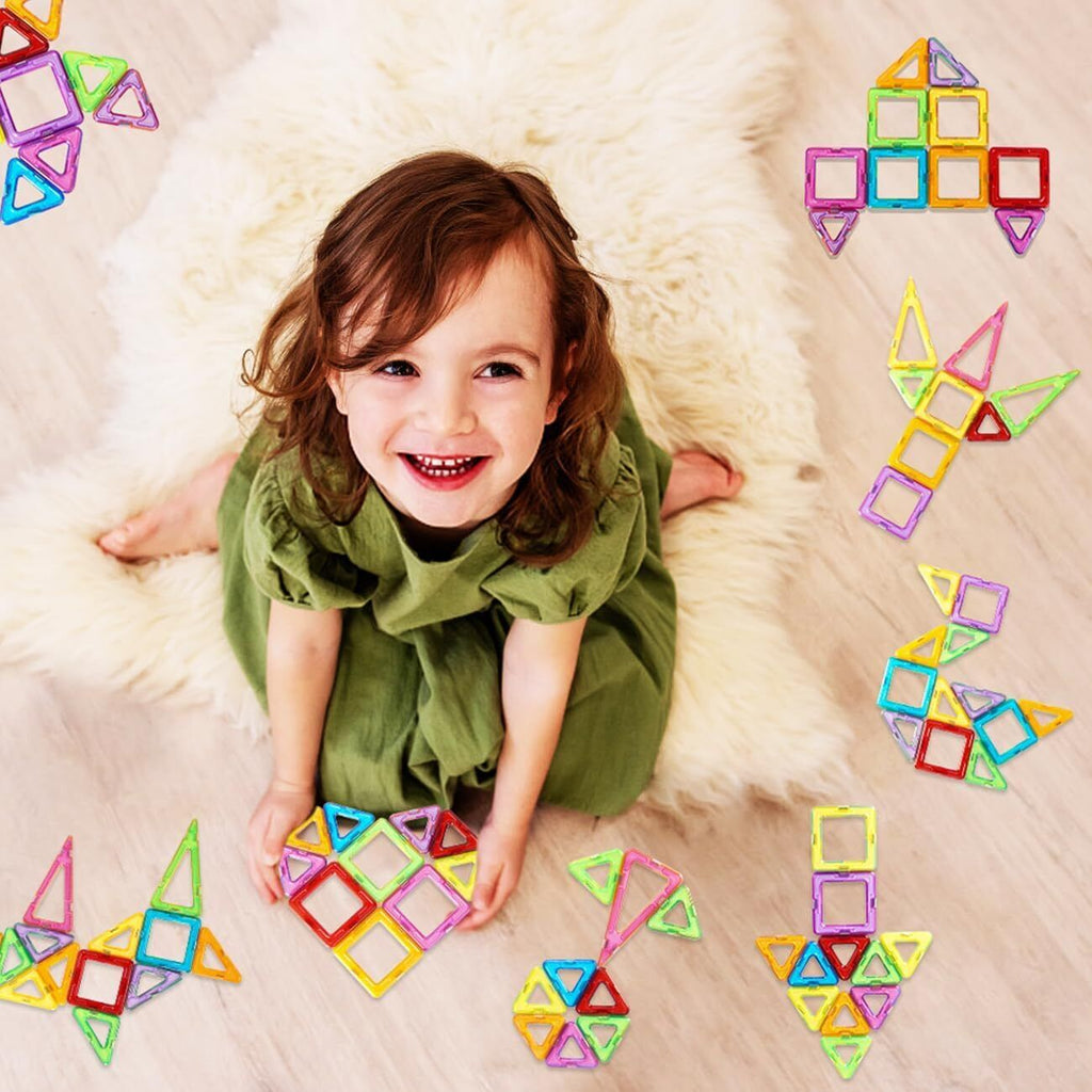 110-teiliges Magnet-Bausteine-Set für Kinder