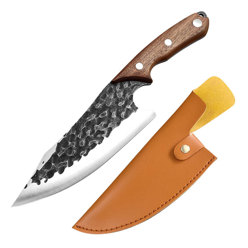 Handgeschmiedetes Ausbeinmesser mit Hammerschlagmuster