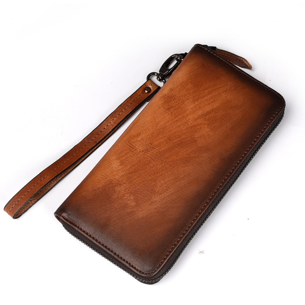 Genuine Leder Clutch Wallet Retro Gelb – Bild 6 | LuxeStyle