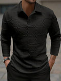 Männer Polo Shirt Langarm, einfarbig, Slim Fit – Bild 6 | LuxeStyle