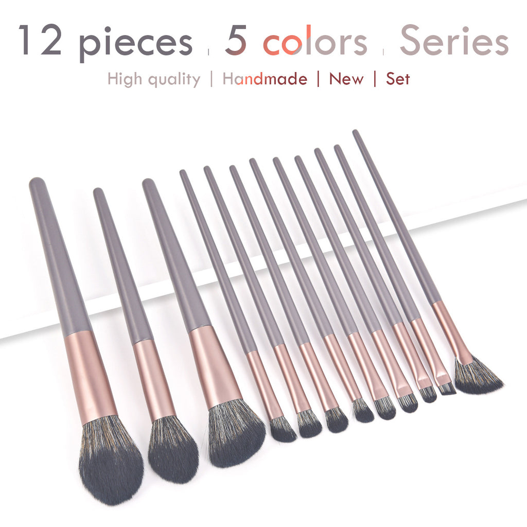 12-teiliges Make-up Pinselset mit Tasche