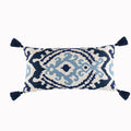 Boho Kissenhülle mit Stickerei und Quasten