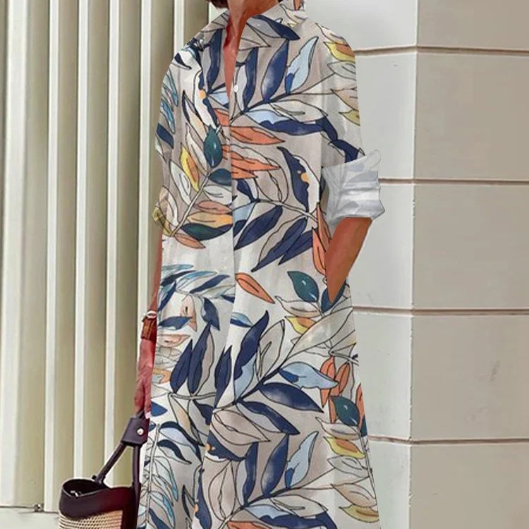 Buntes Sommer-Hemdblusenkleid – Bild 2 | LuxeStyle