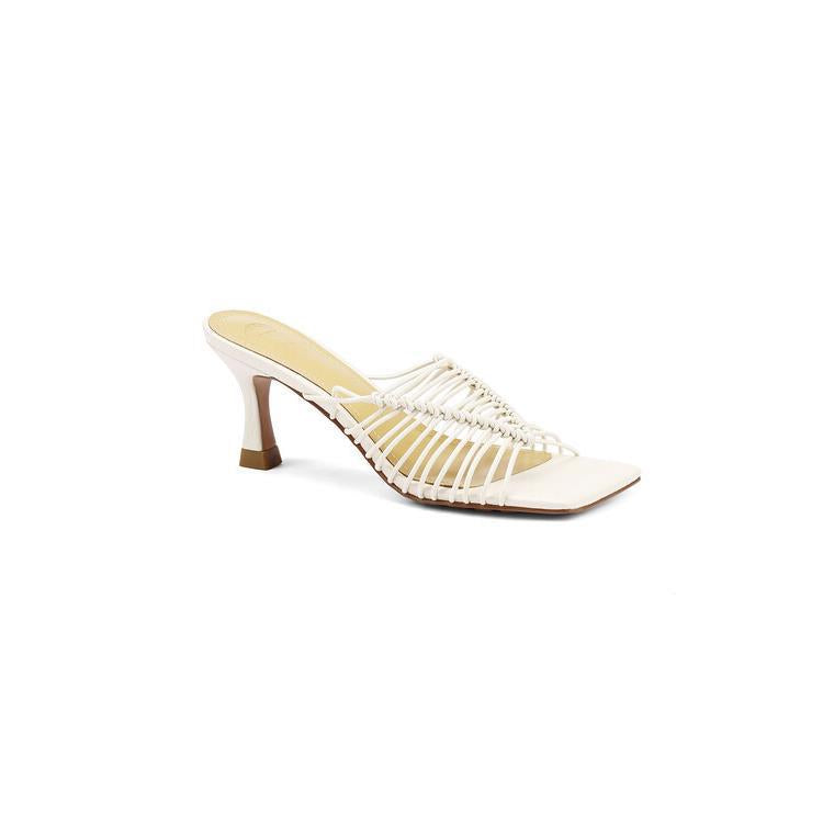 Damen Sandalen mit Absatz aus Schafleder | LuxeStyle