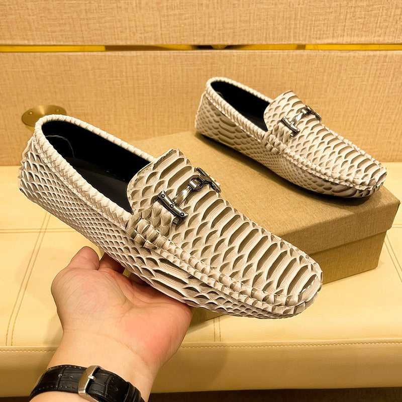 Retro Herren Loafer aus Spaltleder