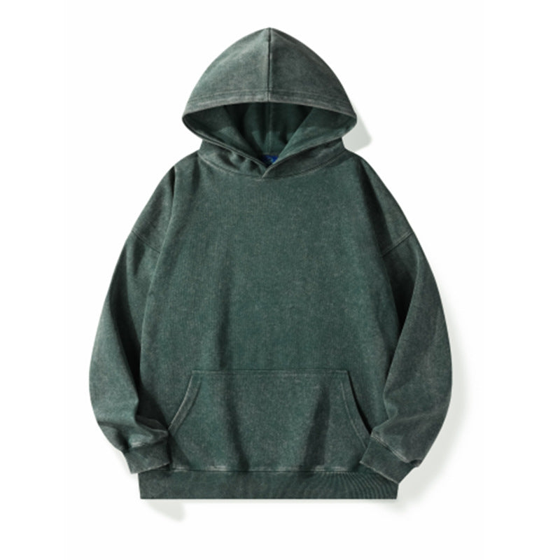 Samt-Pullover mit Kapuze