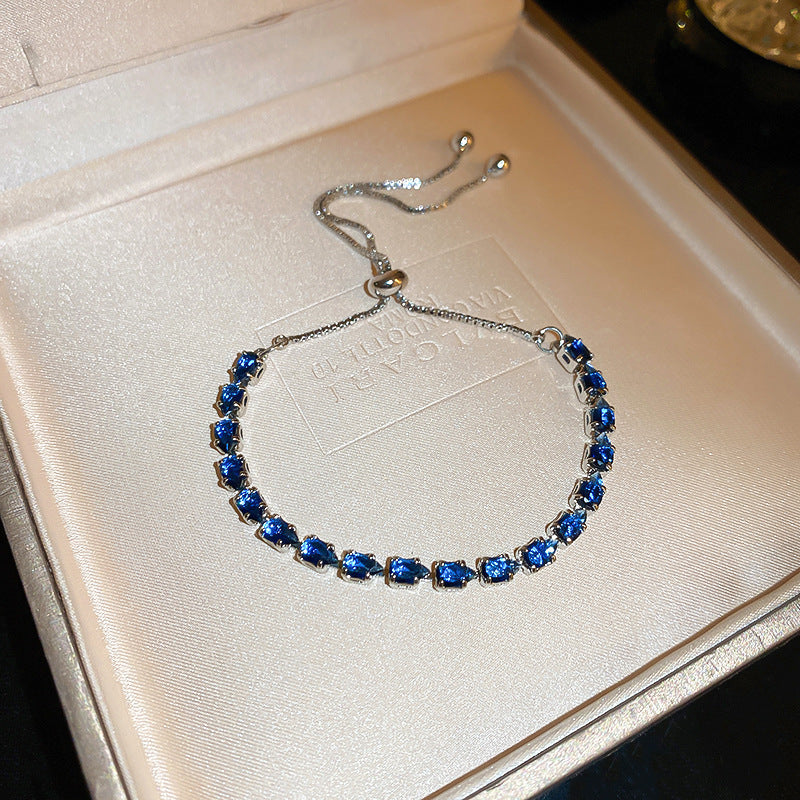 Geometrisches Zirkon-Armband, 18K vergoldet – Ansicht 4
