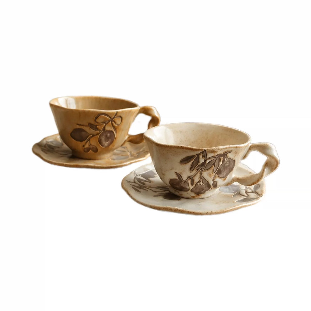 Keramikkaffee-Tasse & Untertasse Set – Bild 3 | LuxeStyle