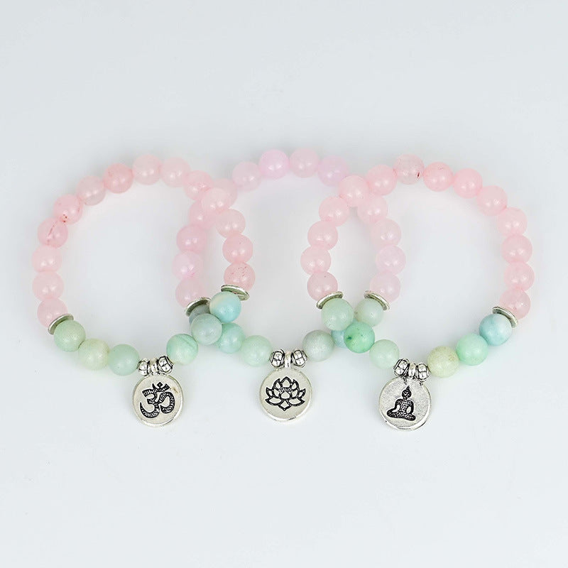 Rosenquarz-Lotus-Armband – Bild 2 | LuxeStyle