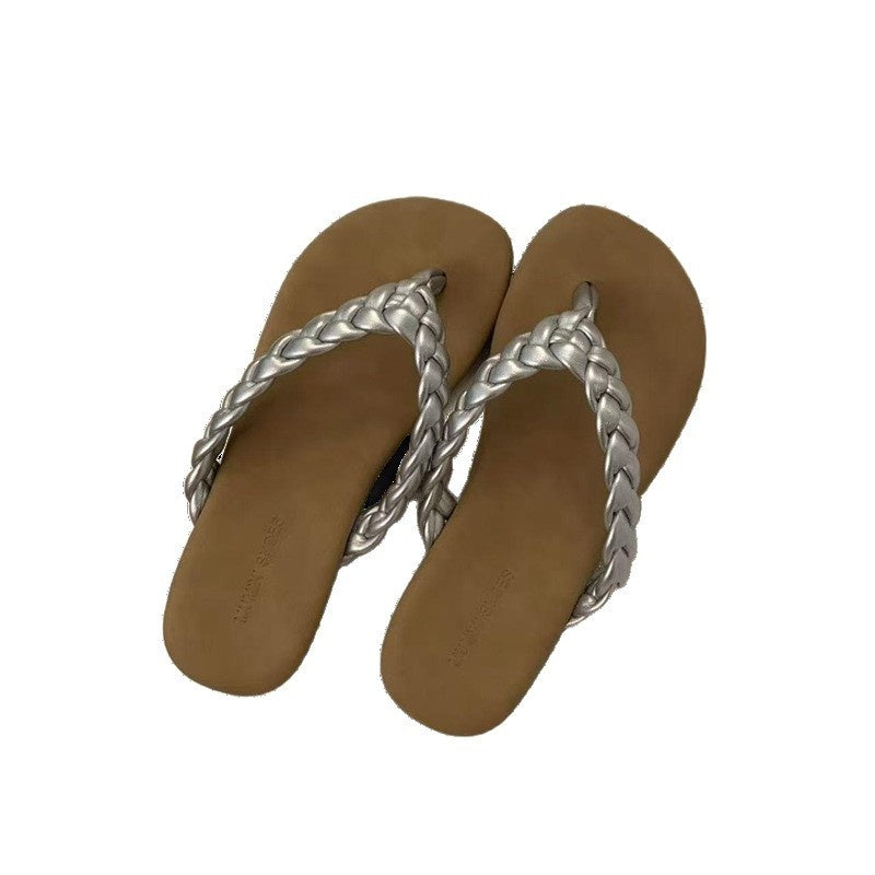 Retro-Flip-Flops mit gewebtem Riemen