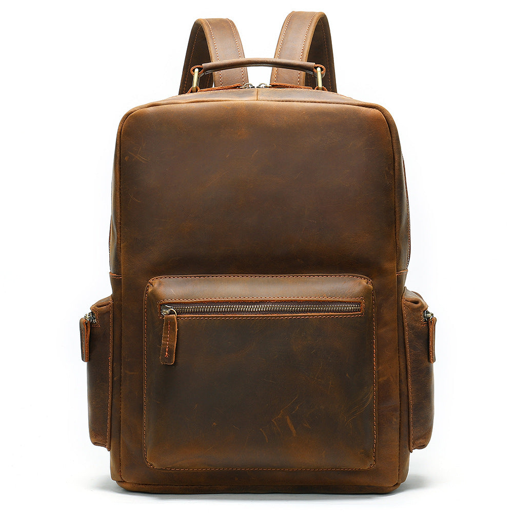 Leder Crazy Horse Rucksack – Bild 5 | LuxeStyle