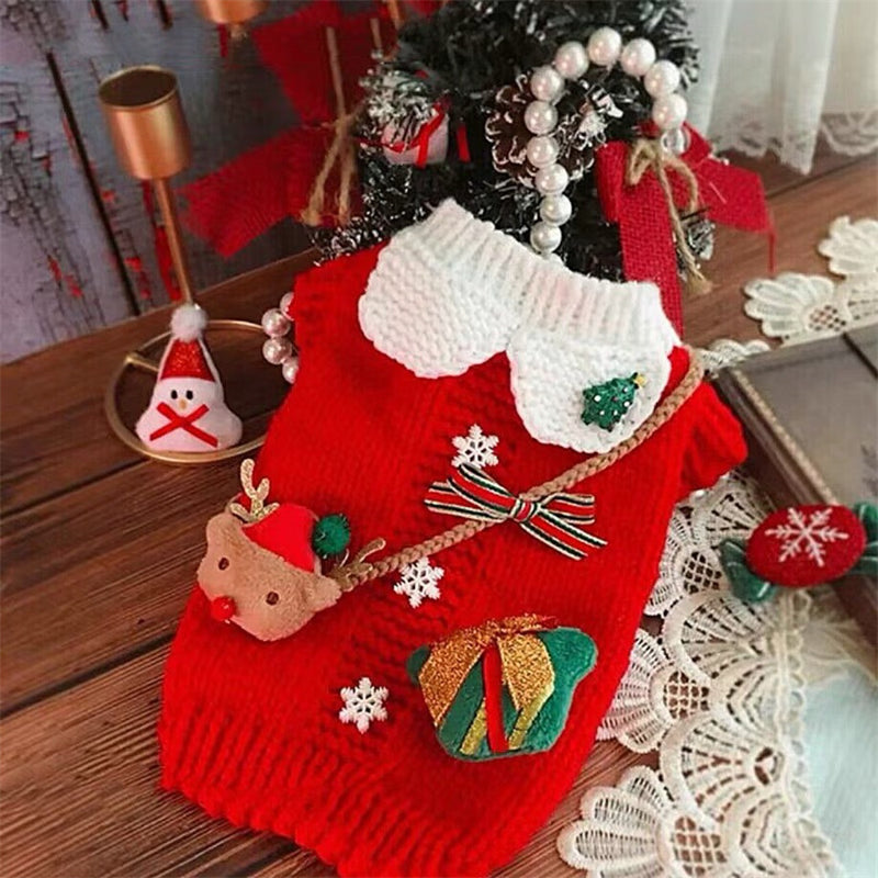 Roter Weihnachtssweater für Hunde | LuxeStyle