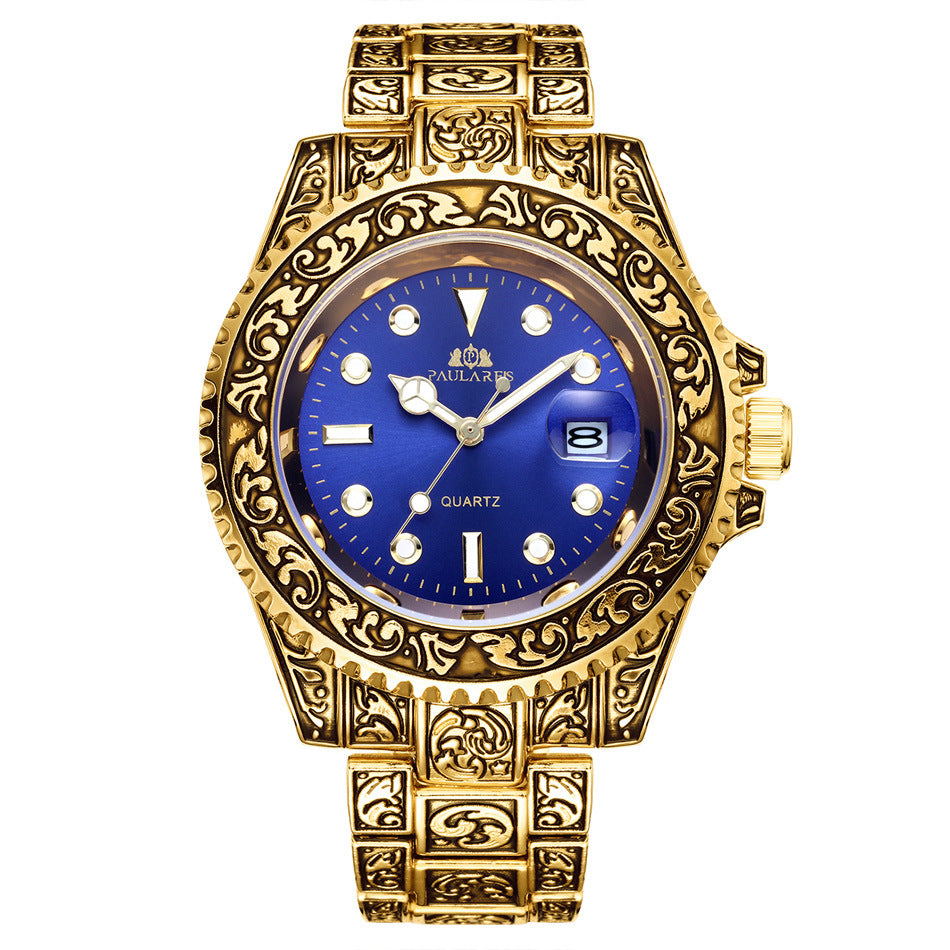 Quarz-Herrenuhr mit Kalender und Leuchtfunktion | LuxeStyle