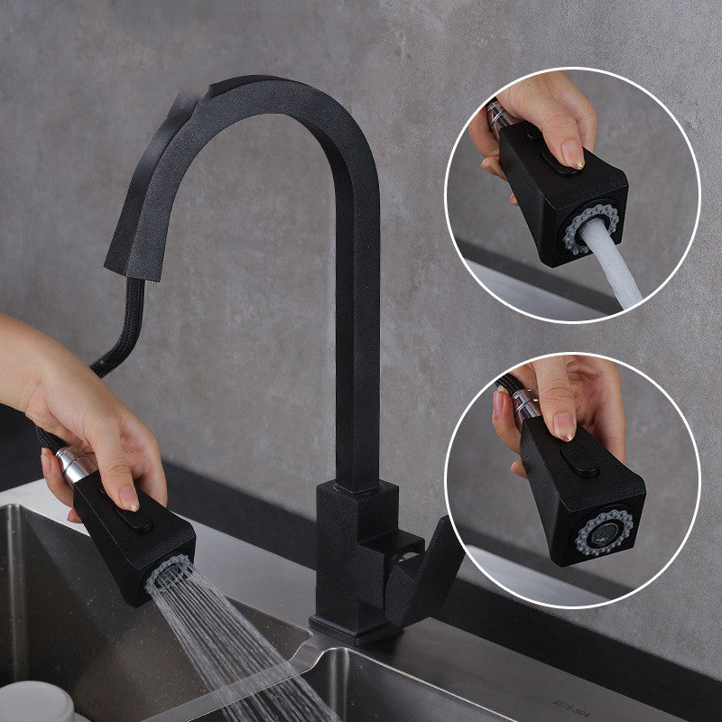 Ausziehbarer Wasserhahn mit Doppelauslauf | LuxeStyle