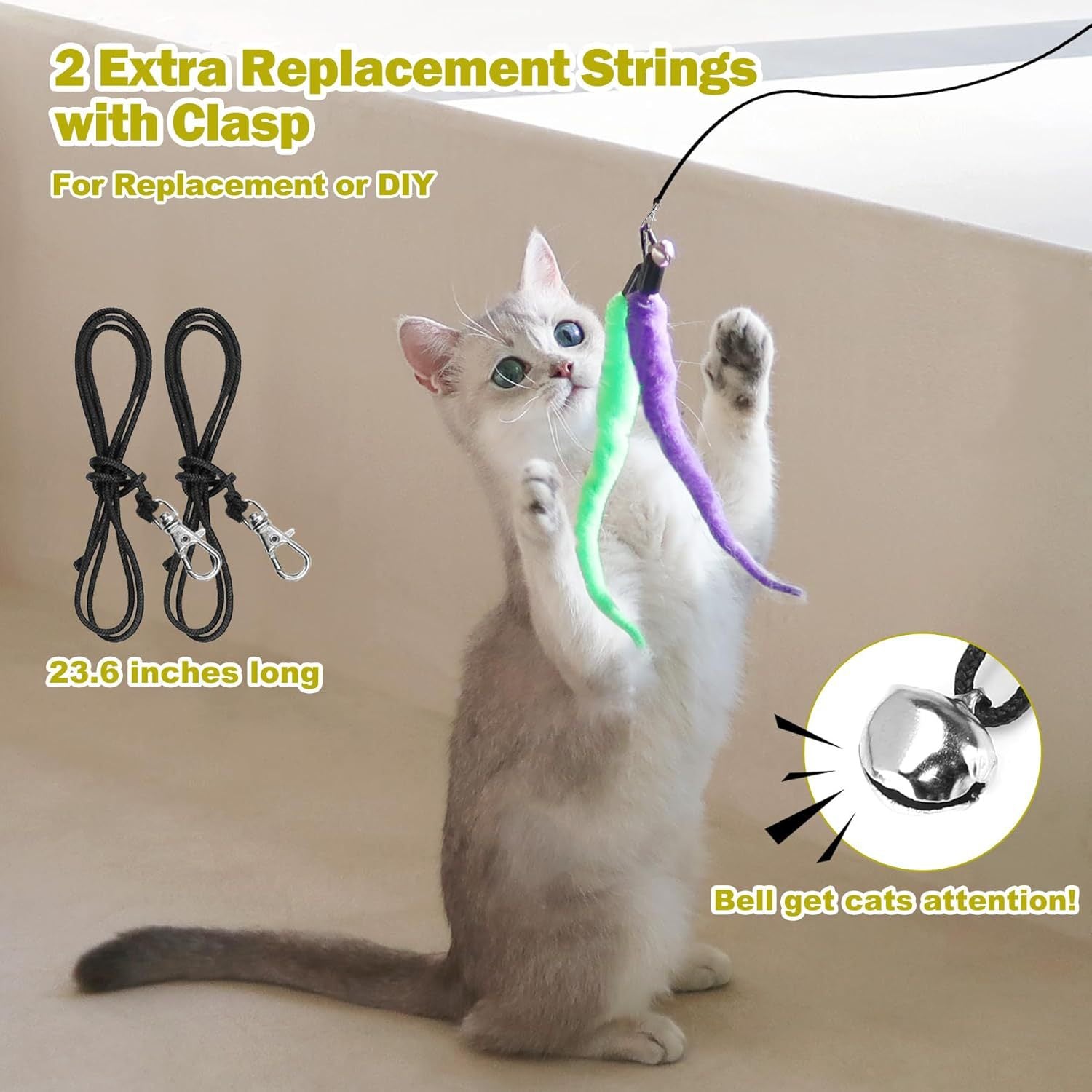 11-teiliges Feder-Katzenspielzeug-Set