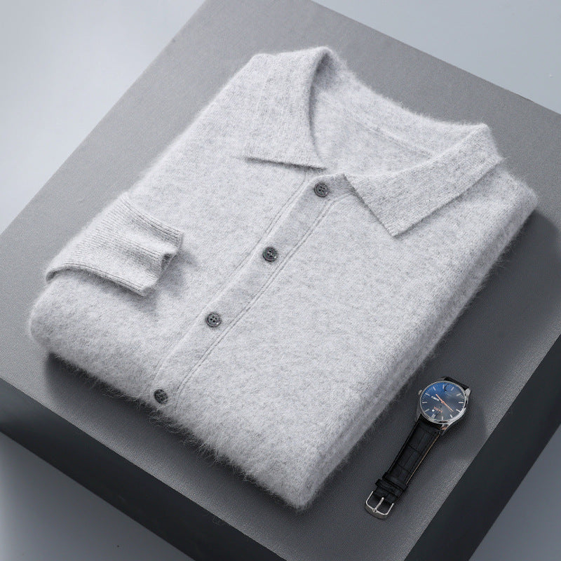 Herren Strickjacke mit Polokragen – Bild 6 | LuxeStyle