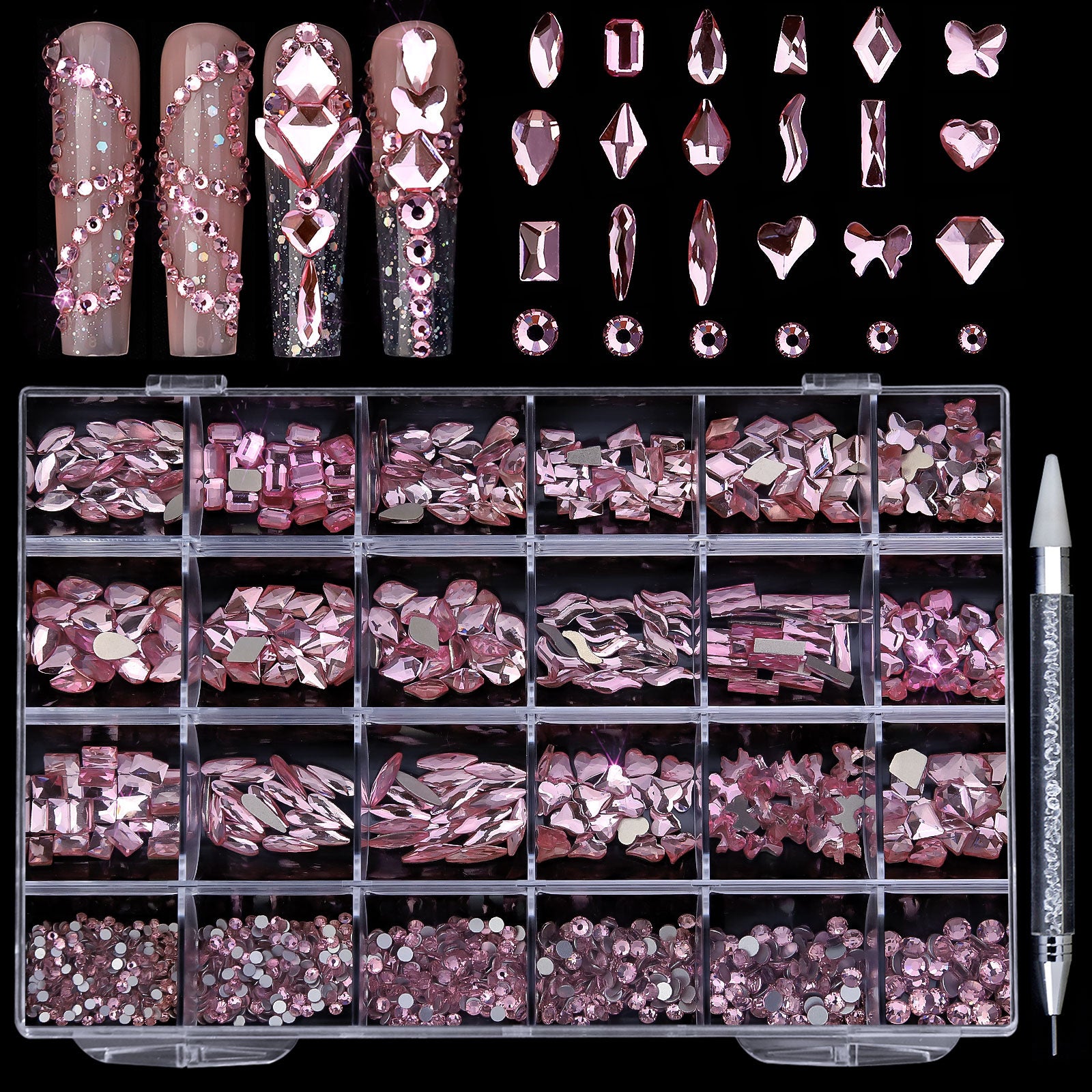 Maniküre Diamant-Schmuckset, 24 Fächer