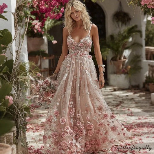 Ärmelloses Maxi-Kleid mit 3D-Print – Bild 1 | LuxeStyle