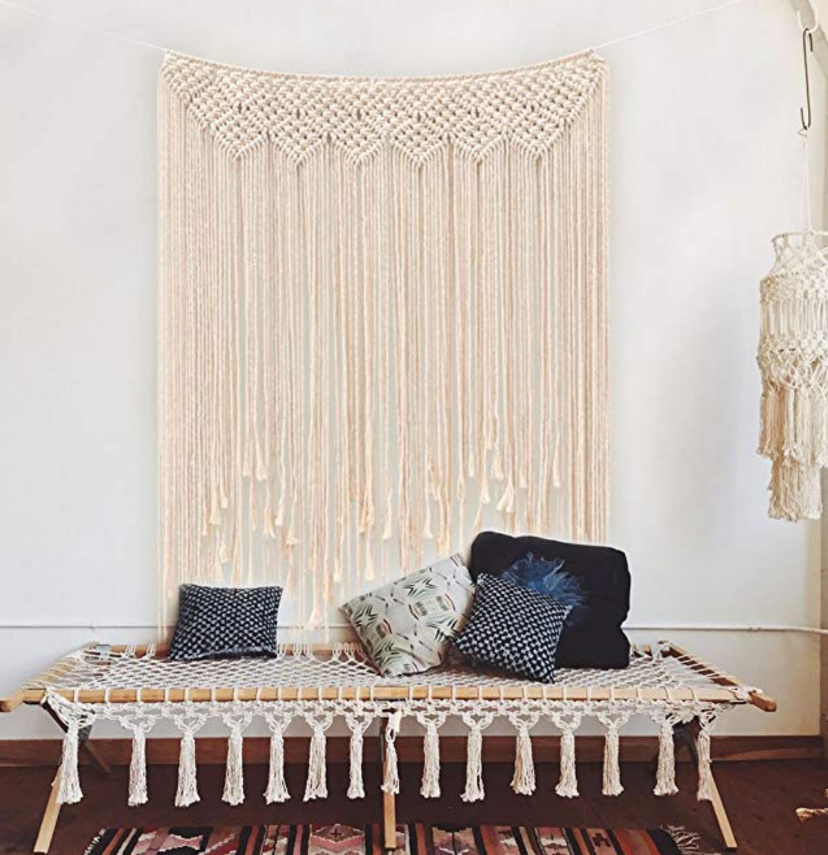 Boho Wandteppich handgewoben, 120x150cm – Bild 7 | LuxeStyle