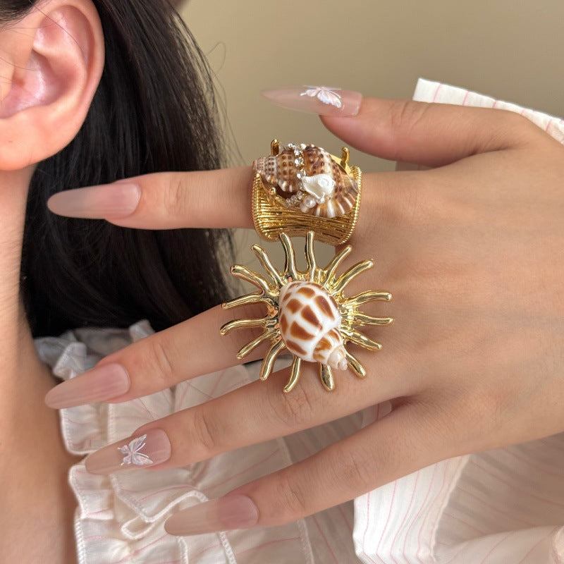 Boho Seestil Metallring Elektroplattierung