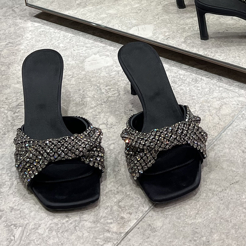 Rhinestone Bow Stiletto Sandalen – Bild 7 | LuxeStyle