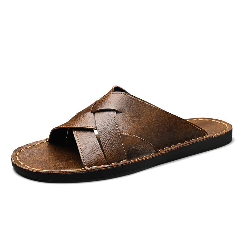 Western-Slipper aus Rindsleder