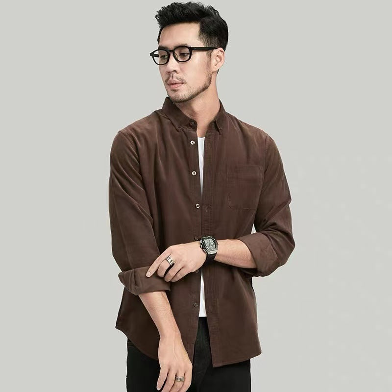 Langarmshirt für Business-Mann, einfarbig – Bild 4 | LuxeStyle