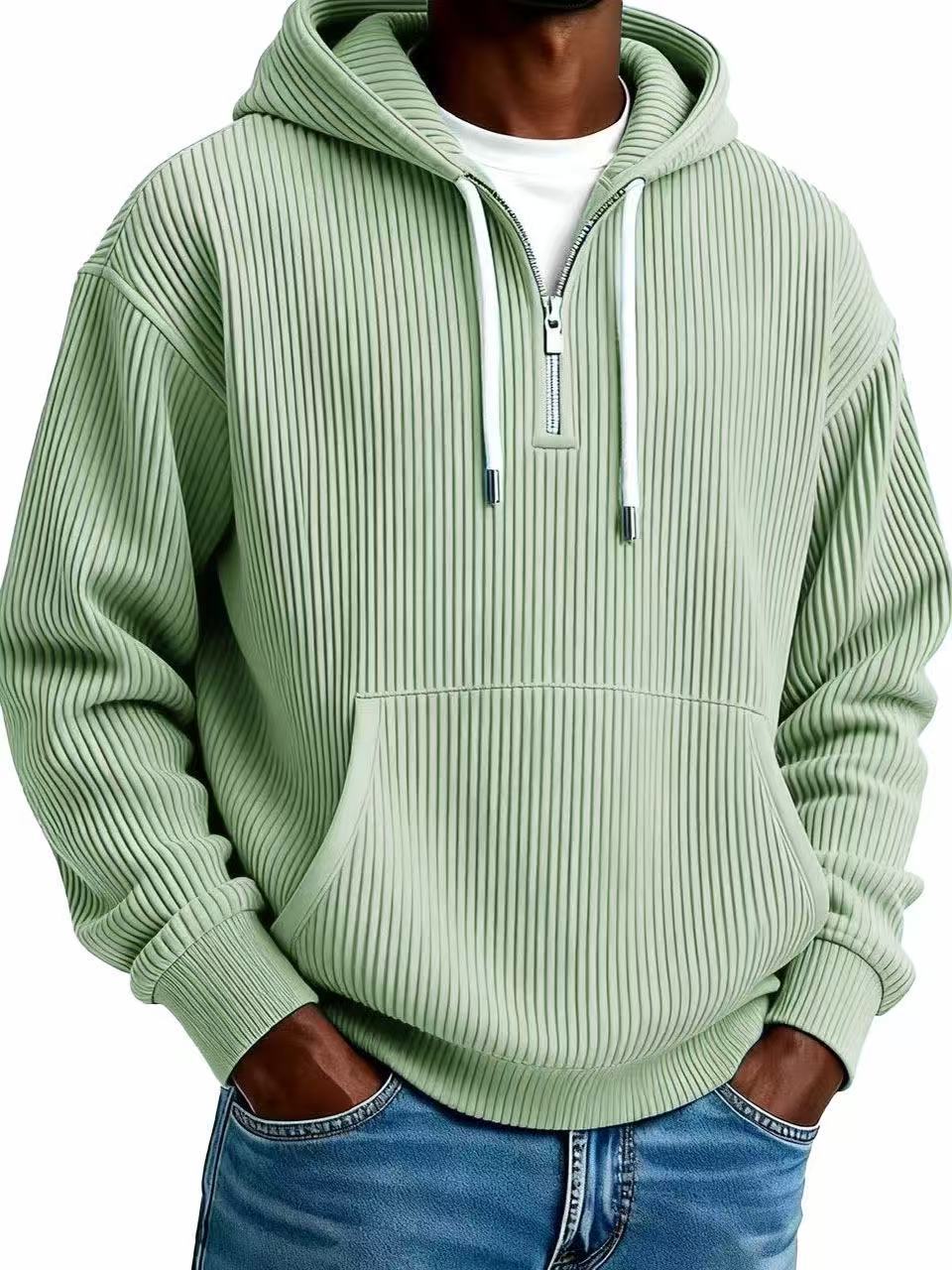 Herren Corduroy Hoodie Langarm