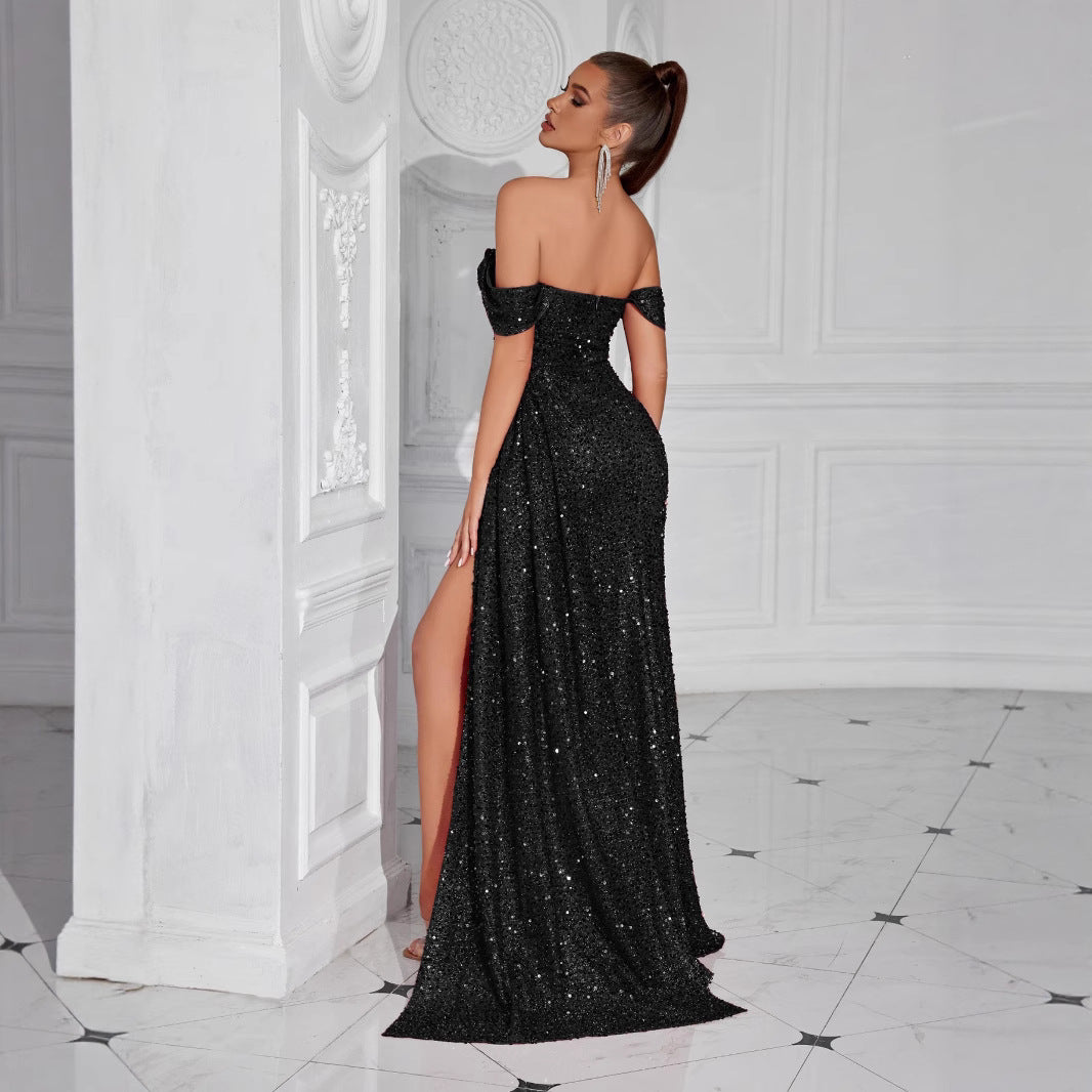 Pailletten Bandeau Bodycon Maxikleid – Bild 7 | LuxeStyle