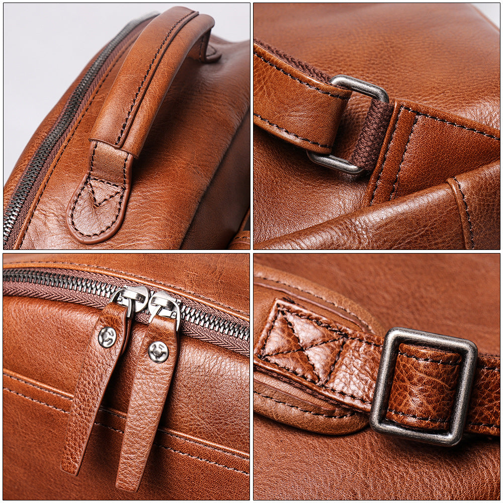 Rindsleder-Rucksack mit grosser Kapazität | LuxeStyle