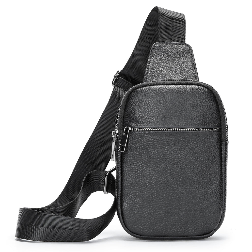 Lässige Leder-Brusttasche für Herren