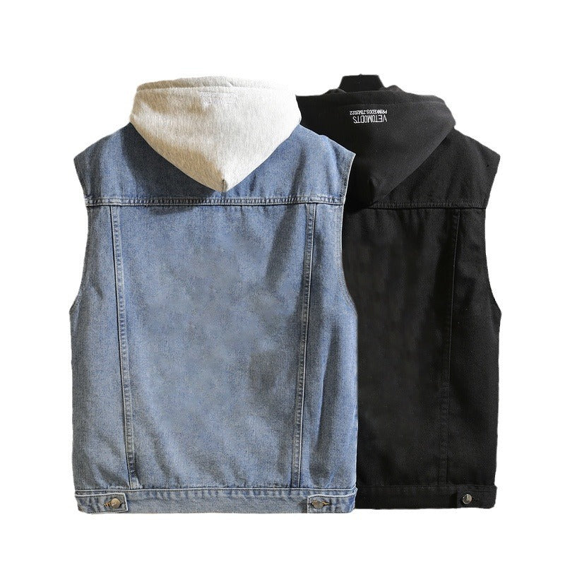 Herren Hoodie-Jacke ohne Ärmel