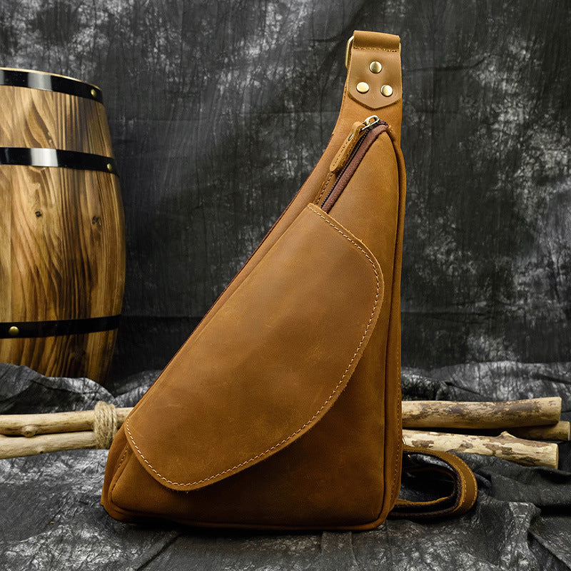 Brusttasche Retro Leder