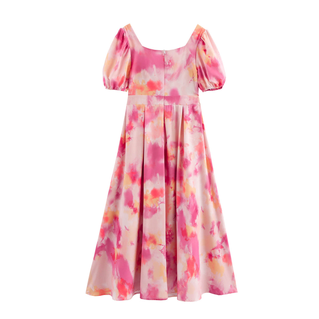 Tailliertes Midikleid mit eckigem Ausschnitt – Bild 5 | LuxeStyle