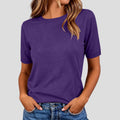 Leichtes Kurzarm-Strickshirt für Damen