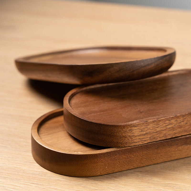 Holz-Tray oval, japanischer Stil