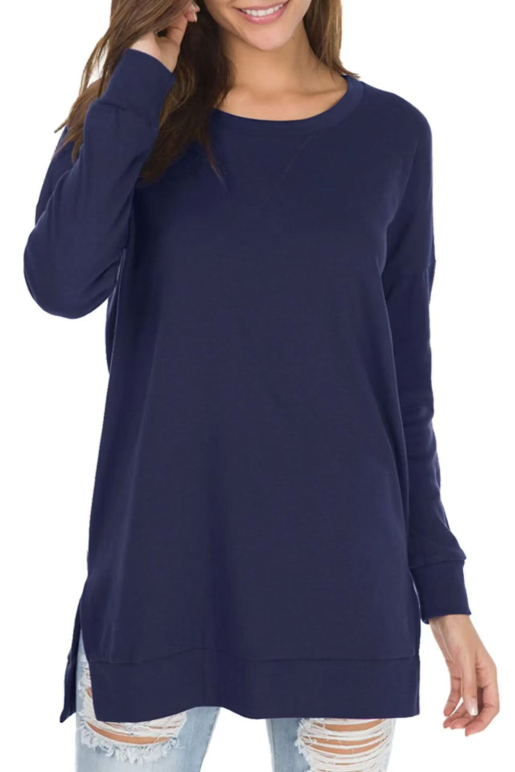 Pullover mit Kettendetail und Rundhalsausschnitt