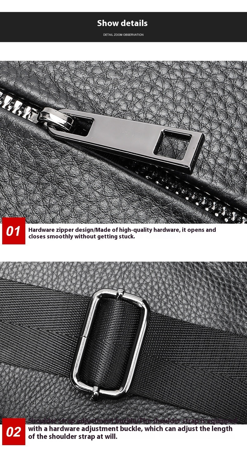 Lässige Leder-Brusttasche für Herren